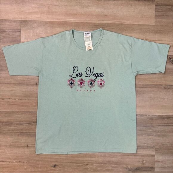 Vintage Nu Sport Las Vegas Nevada Poker Gambling Short Sleeve Shirt XL USA NWT - Picture 1 of 6